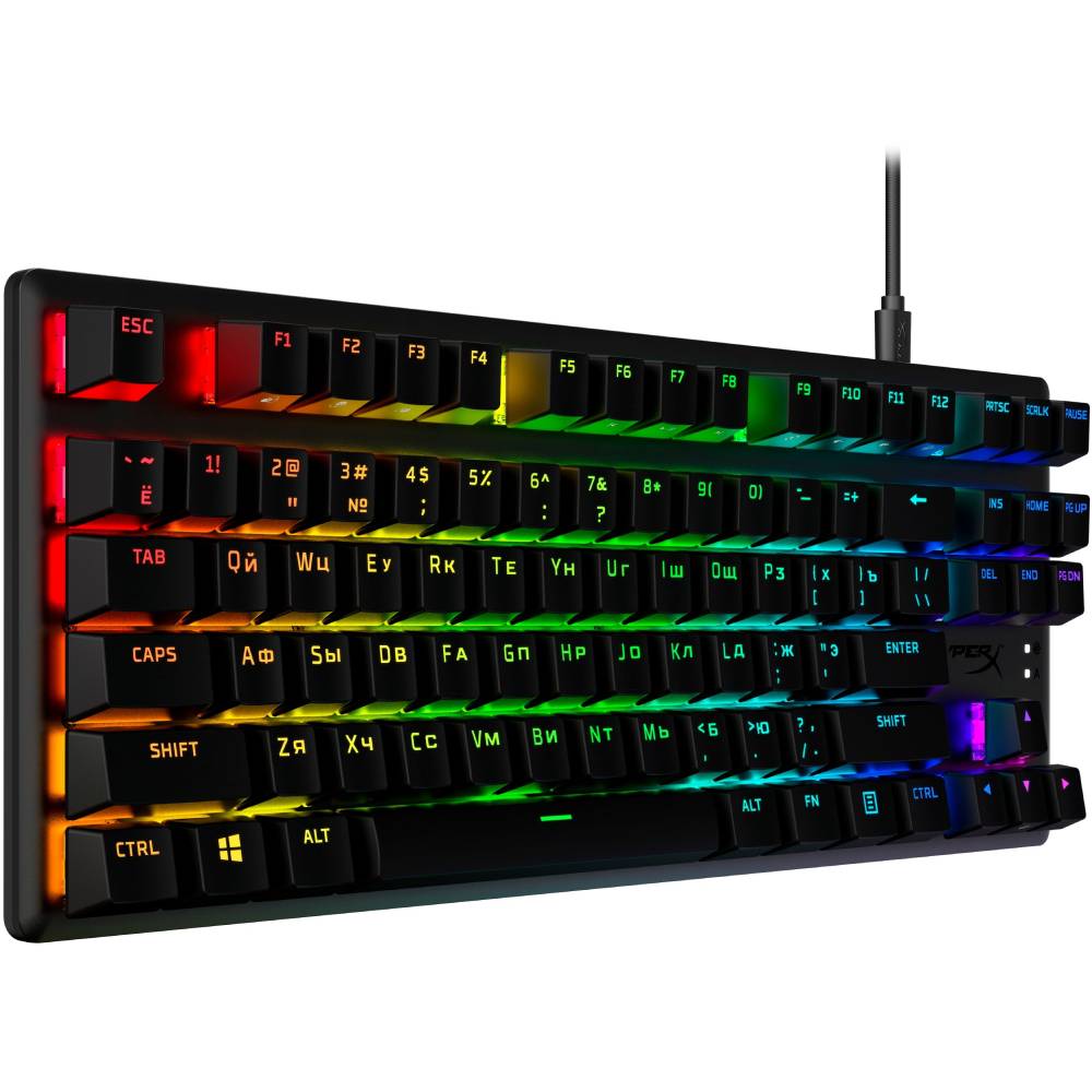 Клавиатура HYPERX Alloy Origins Core PBT Red USB RGB ENG/UA Black (639N7AA) Класс игровая