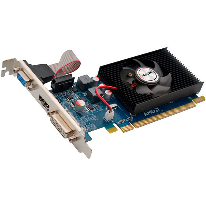 Відеокарта AFOX Radeon HD 6450 1Gb 64Bit 625/1066MHz (AF6450-1024D3L5) Об'єм вбудованої пам'яті, Гб 1