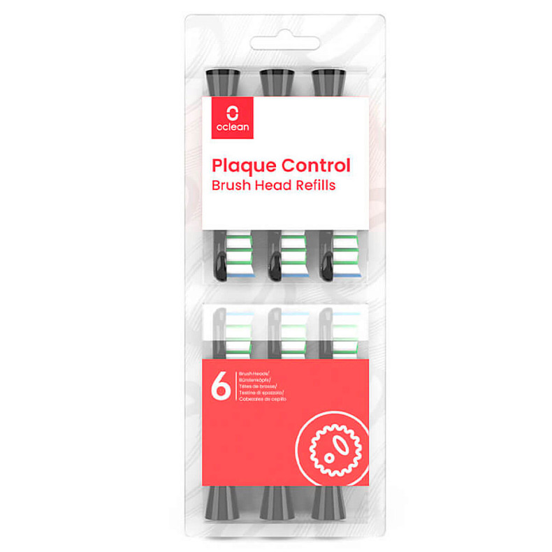 Насадка Oclean P1C5 удаление налета средняя жесткость черная 6 шт (6970810552232) Дизайн для взрослых