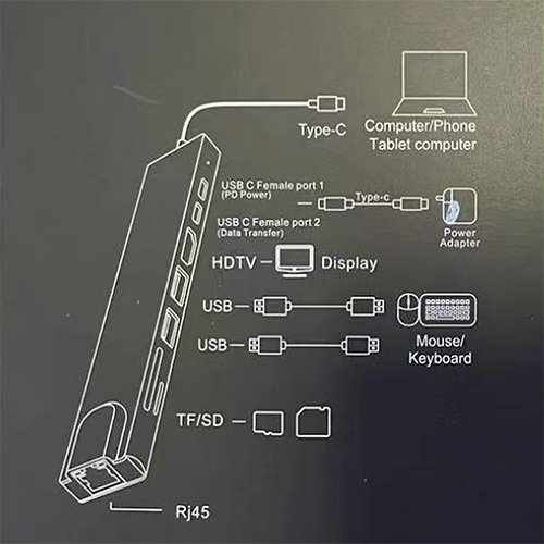 Док-станція XOKO AC-550 8 в 1 (XK-AC550-SL) Тип живлення пасивний
