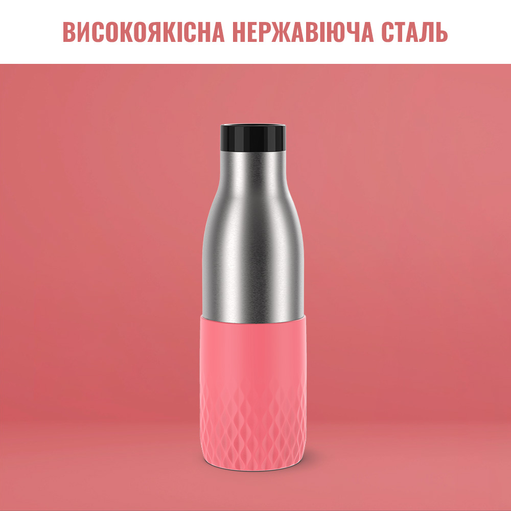 Термопляшка TEFAL BLUDROP PINK 0.5 л (N3110810) Матеріал колби нержавіюча сталь