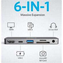 Док-станція Anker PowerExpand Direct 6-in-1 USB-C PD Media Hub для iPad Pro Gray (A83620A1)