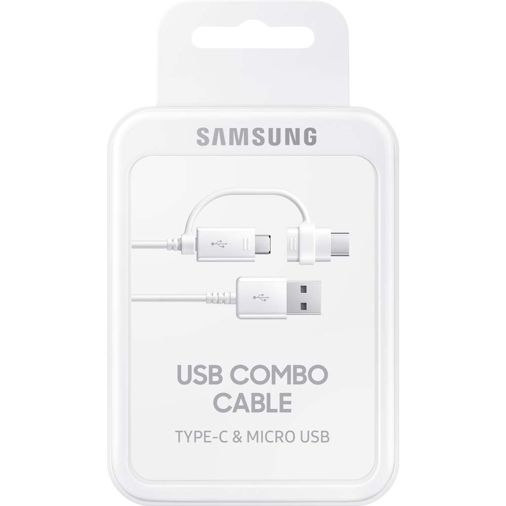 Кабель Samsung Combo USB Type-A – microUSB + USB Type-C 1.5 м White (EP-DG930DWEGRU) Длина 1.5