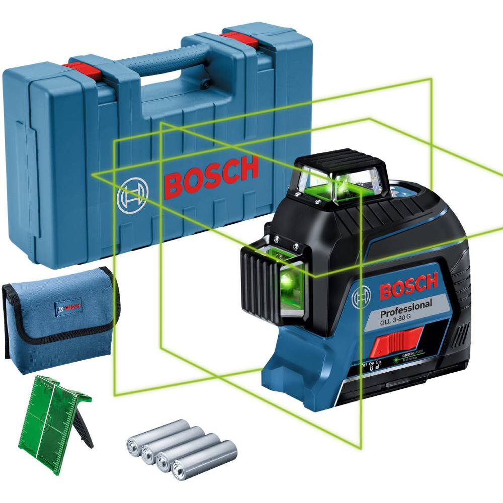 Нівелір лазерний BOSCH GLL 3-80 G (0.601.063.Y00) Кількість променів 3