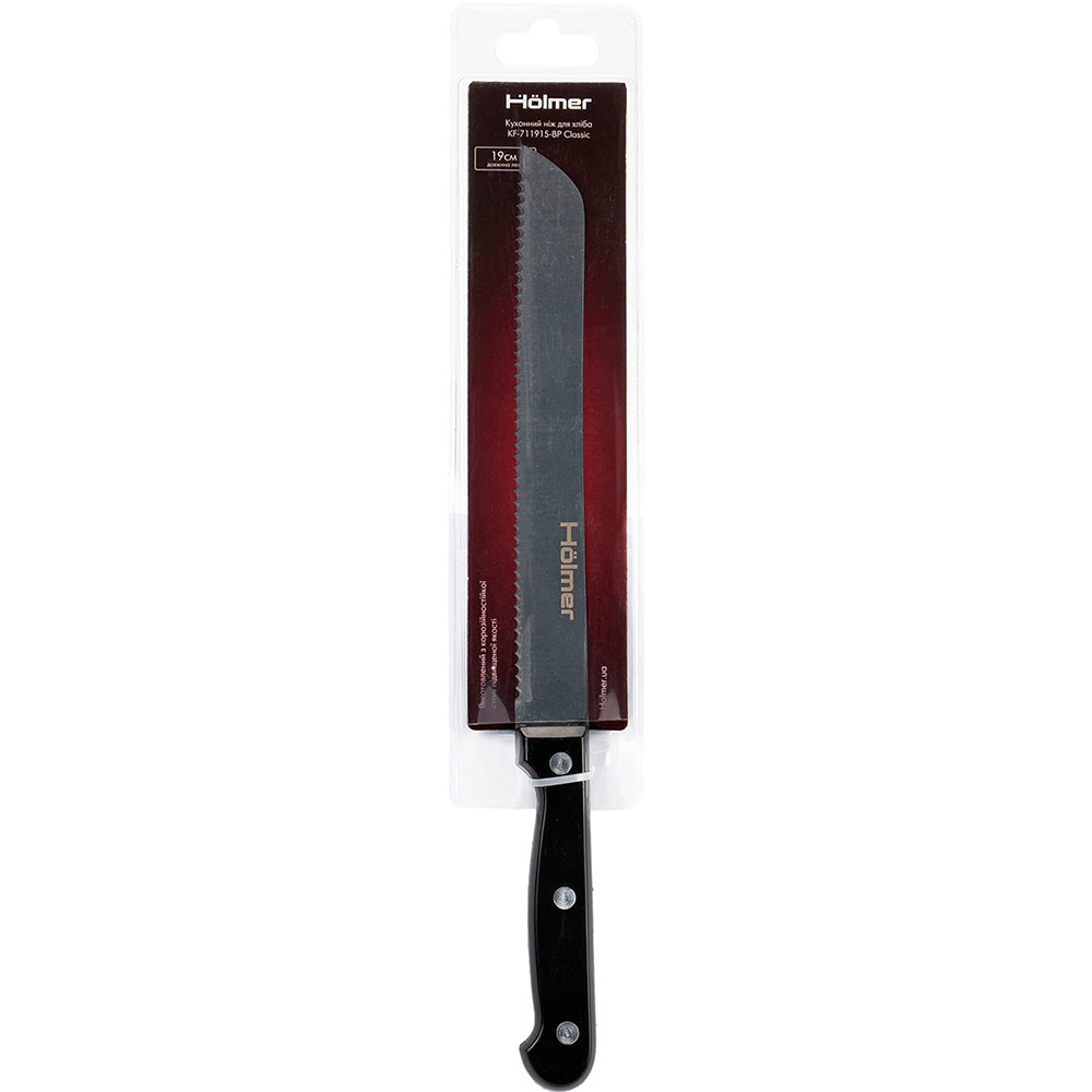 Ніж для хліба HOLMER Classic 19 см (KF-711915-BP Classic) Заточка одностороння