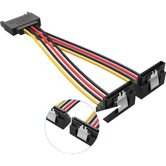Кабель VENTION SATA Male - 2xSATA Female (KDBBB) Роз'єм 1 SATA