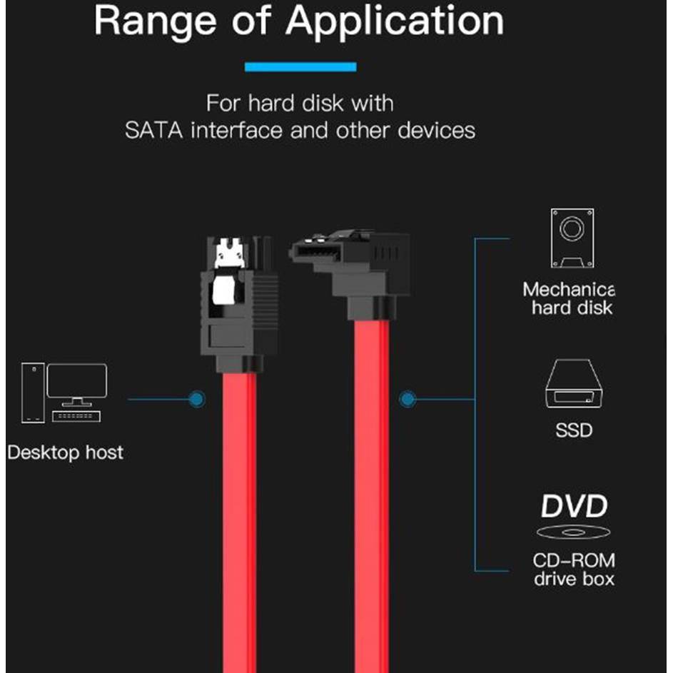Кабель VENTION SATA 0.5 м Red (KDDRD) Разъем 1 SATA