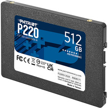 SSD накопичувач PATRIOT 2.5" SSD 512GB P220 SATA 3.0 (P220S512G25)