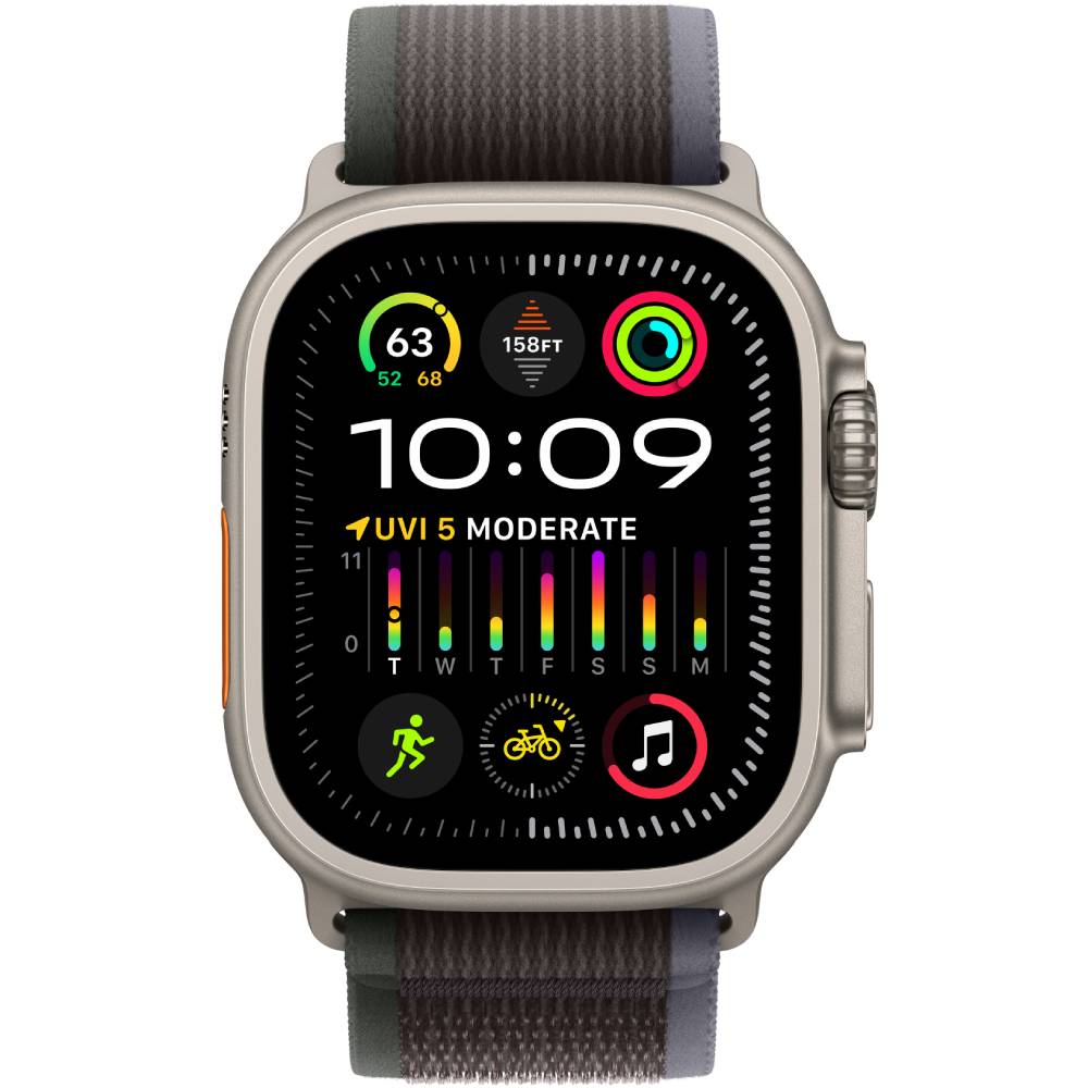 Смарт-часы APPLE Watch Ultra 2 GPS + Cellular, 49mm Titan Blue/Black Trail Loop - S/M (MRF53UL/A) Функциональность для взрослых
