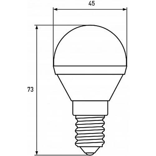 Светодиодная лампа EUROELECTRIC G45-5W-E14-4000K 4 шт (LED-G45-05144(EE)(4)) Тип цоколя (патрона) E14