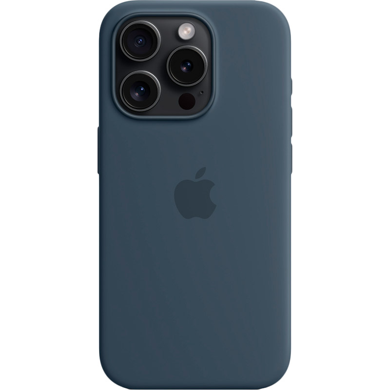 Чохол APPLE для iPhone 15 Pro Silicone Case with MagSafe Storm Blue (MT1D3ZM/A) Колір синій