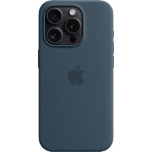 Чохол APPLE для iPhone 15 Pro Silicone Case with MagSafe Storm Blue (MT1D3ZM/A)