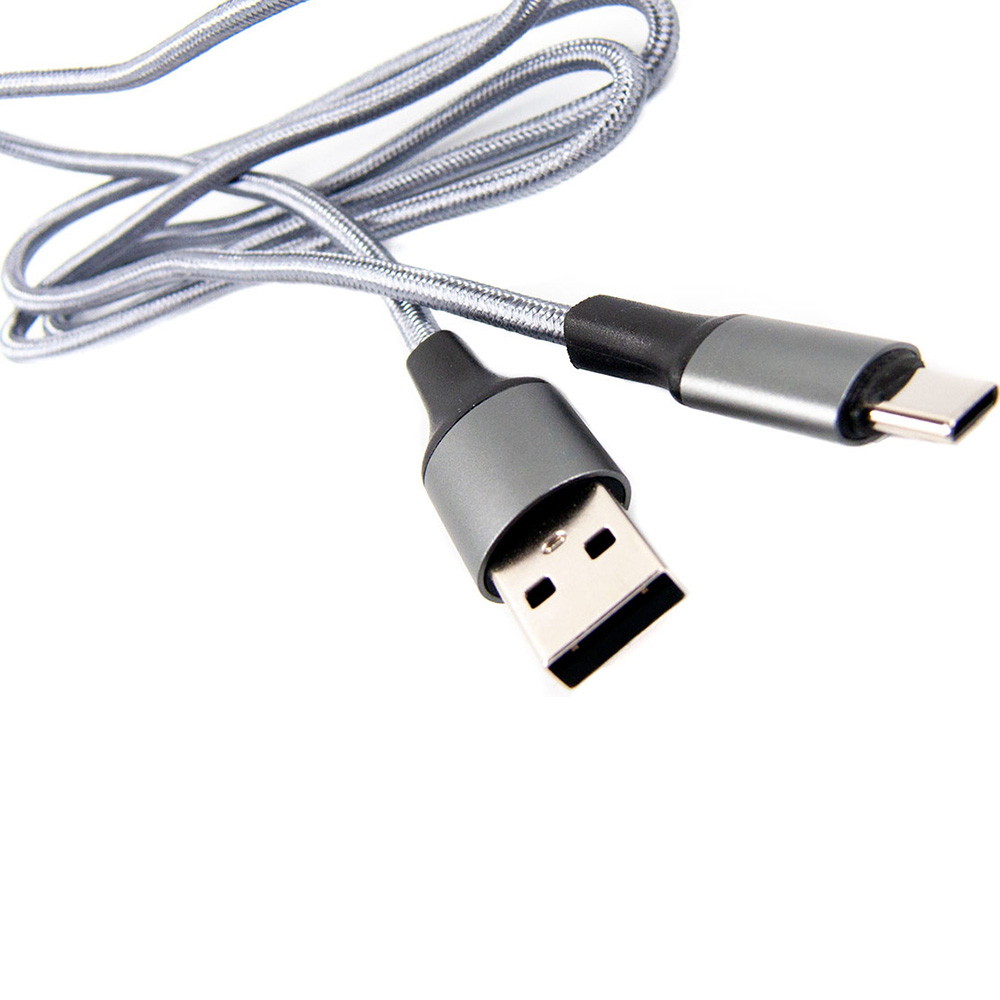 Кабель DENGOS USB - Type-C Grey (NTK-TC-MT-GREY) Длина 1