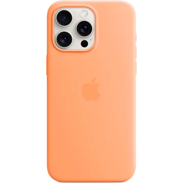 Чохол APPLE для iPhone 15 Pro Max Silicone Case with MagSafe Orange Sorbet (MT1W3ZM/A) Тип чохол-накладка