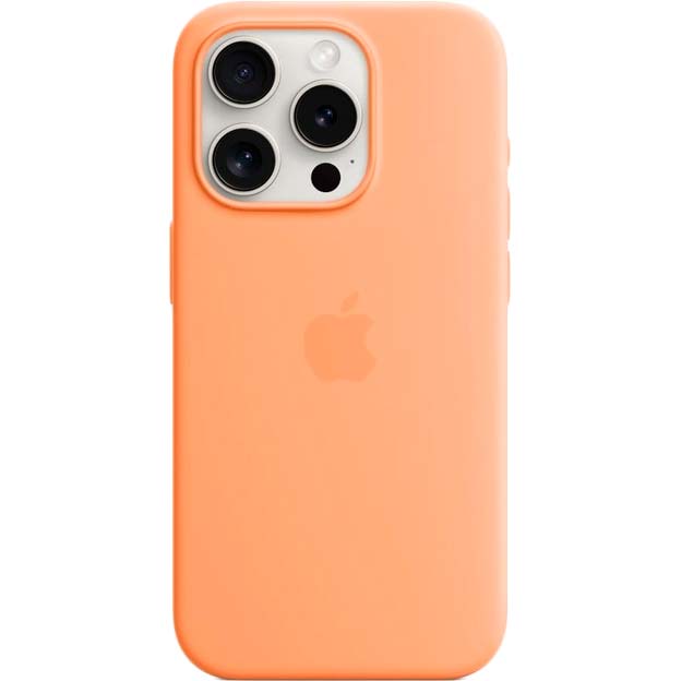Чехол APPLE для iPhone 15 Pro Silicone Case with MagSafe Orange Sorbet (MT1H3ZM/A) Тип чехол-накладка