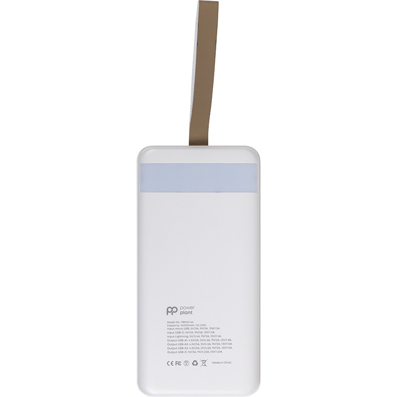 Powerbank POWERPLANT 36000mAh PD 20W (PB930166) Ємність 36000