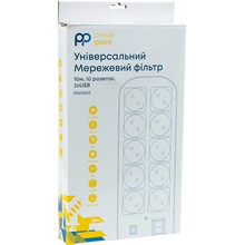 Мережевий фільтр PowerPlant YS-N6065/10 10 розеток 2xUSB 10м 10А 3х1.5мм2 White (EX610563)