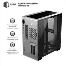 Корпус QUBE GRIFFIN Aluminum Silver Vertical GPU (QBU5S_WSNU3)