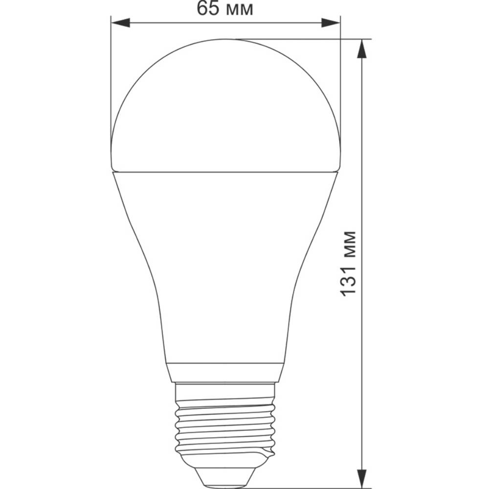 Лампочка VIDEX VL-A65e-20274 A65e 20W E27 (24350) Коефіцієнт збереження світловіддачі 94.8