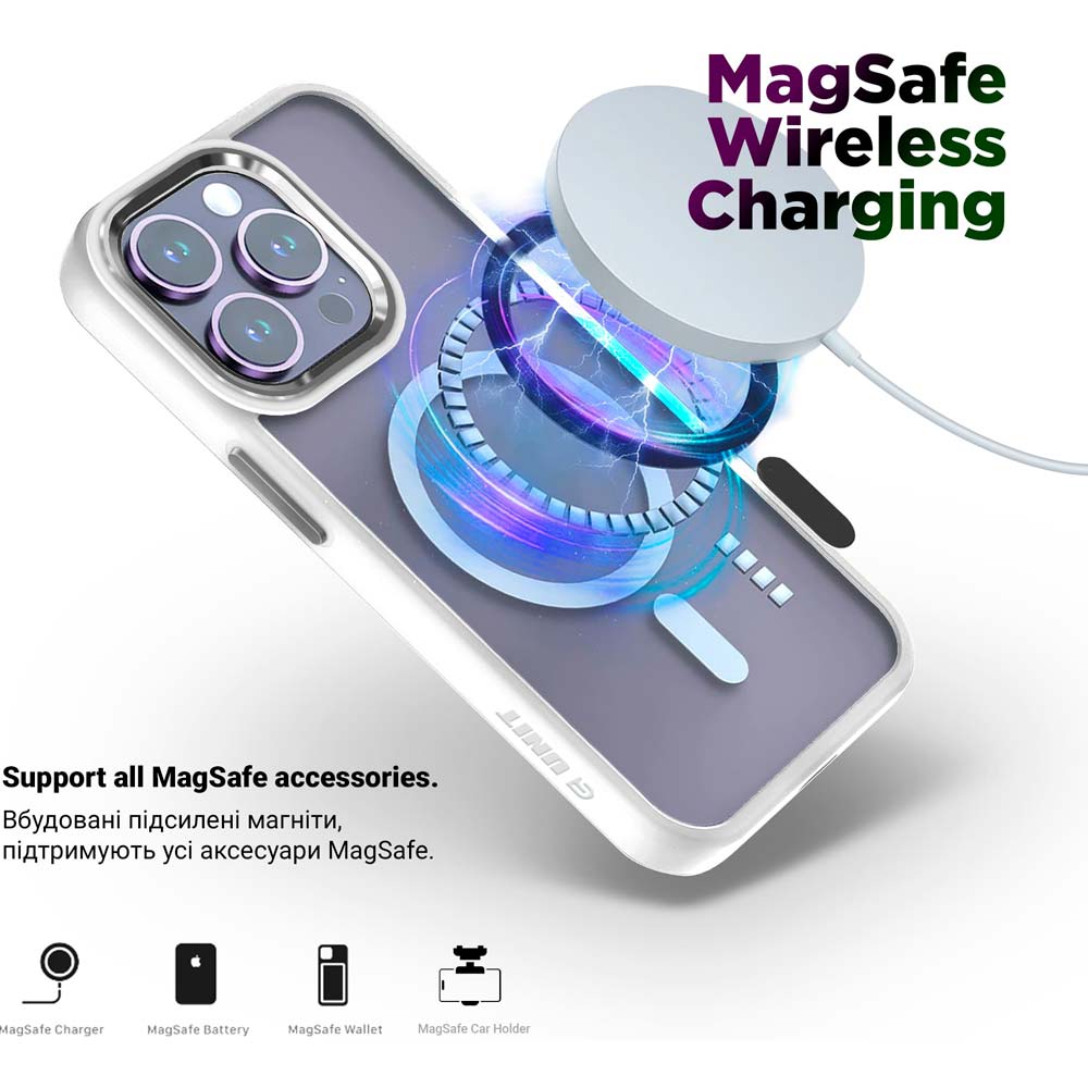 Чехол ARMORSTANDART Unit MagSafe для Apple iPhone 15 Plus Matte Clear Silver (ARM69351) Тип чехол-накладка