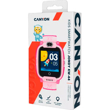 Смарт-годинник CANYON Jondy KW-44 Kids 4G Camera GPS WiFi Music Pink (CNE-KW44PP)