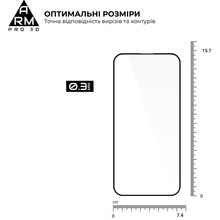 Захисне скло ARMORSTANDART Pro 3D для Apple iPhone 15 Pro Max Black (ARM68220)