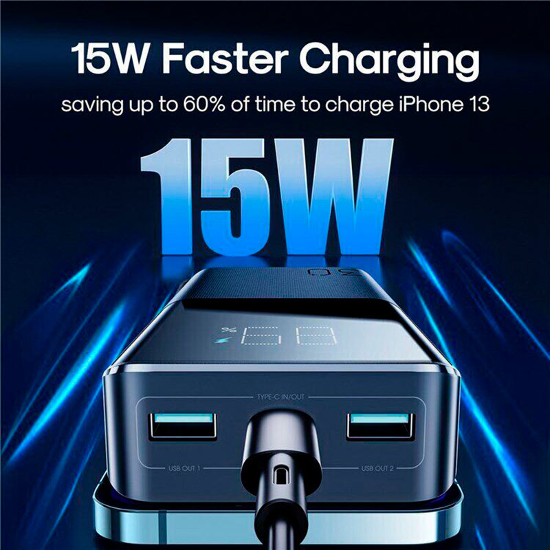 Зовнішній вигляд Powerbank JOYROOM JR-T015 30000 mAh 15W TYPE-C Black (JR-T015)