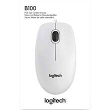 Миша Logitech B100 USB white (910-003360)