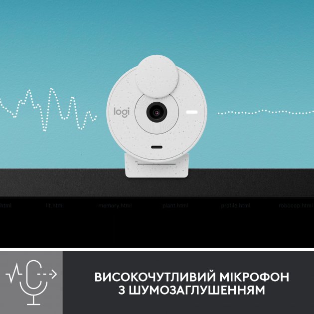 Web-камера LOGITECH BRIO 300 FHD White (960-001442) Способ фокусировки фиксированный