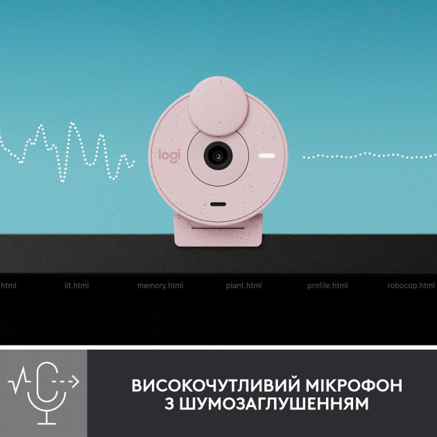 Web-камера LOGITECH BRIO 300 FHD Rose (960-001448) Способ фокусировки фиксированный