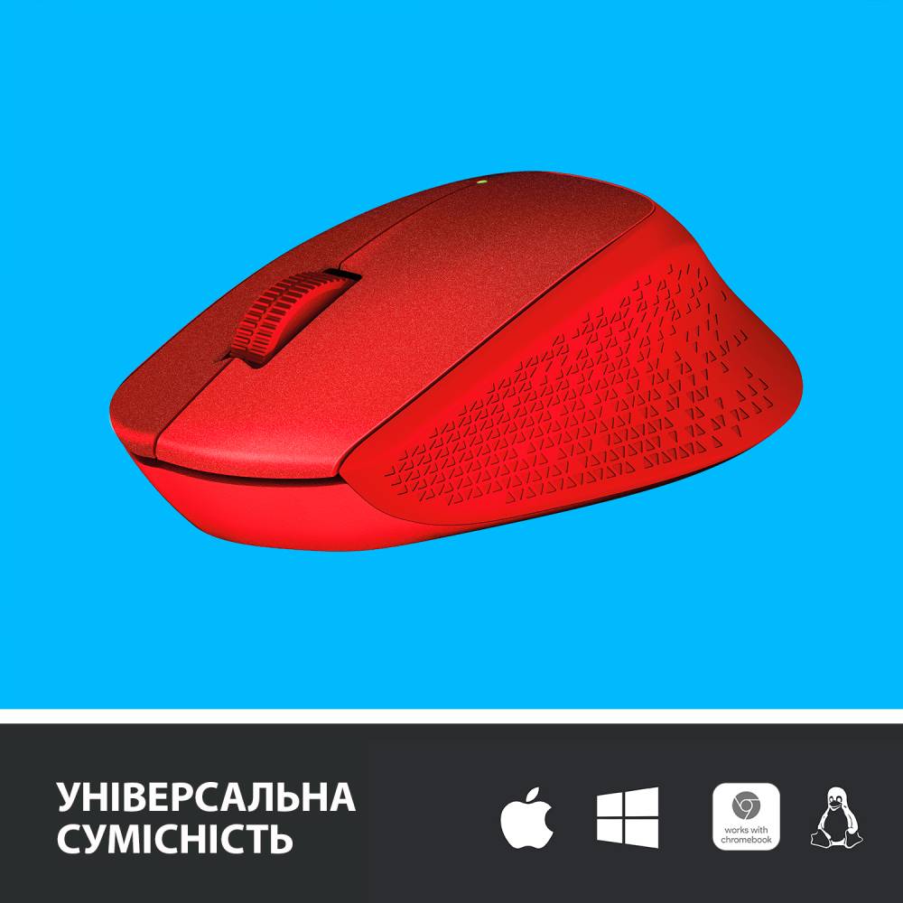 Миша LOGITECH M330 Red (910-004911) Тип сенсора оптичний