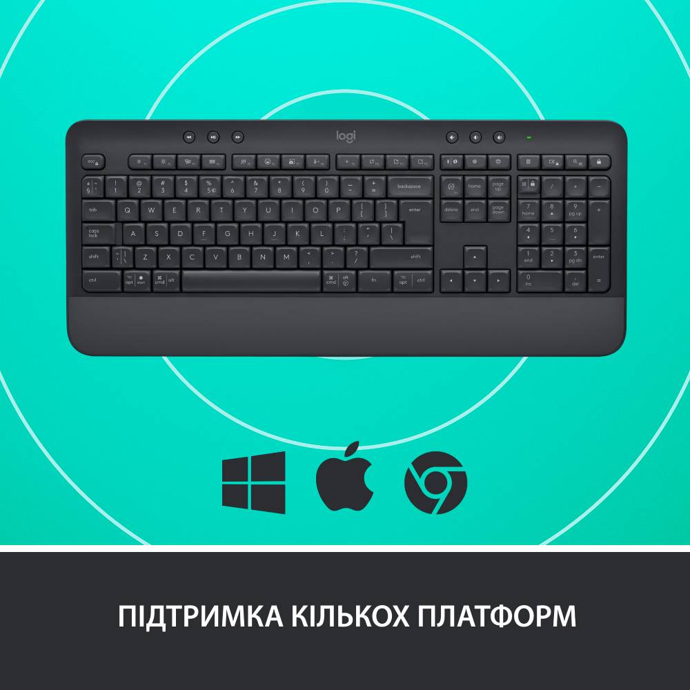 Зовнішній вигляд Клавіатура LOGITECH Signature K650 Graphite (920-010945)