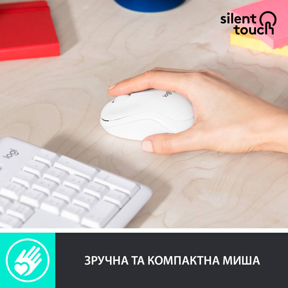 Внешний вид Комплект LOGITECH MK295 Silent Wireless Combo US Off-White (920-009824)