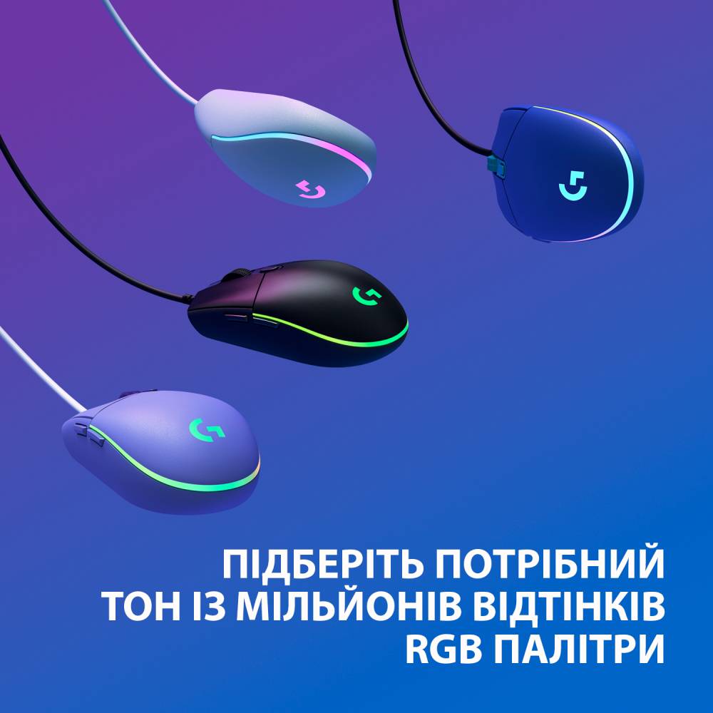 Фото Миша Logitech G102 Lightsync USB Blue (910-005801)