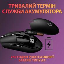 Миша LOGITECH Wireless Gaming Mouse G305 Black (910-005282)