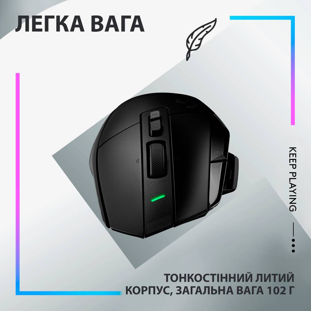 Миша LOGITECH G502 X LIGHTSPEED Black (910-006180) Тип сенсора оптичний