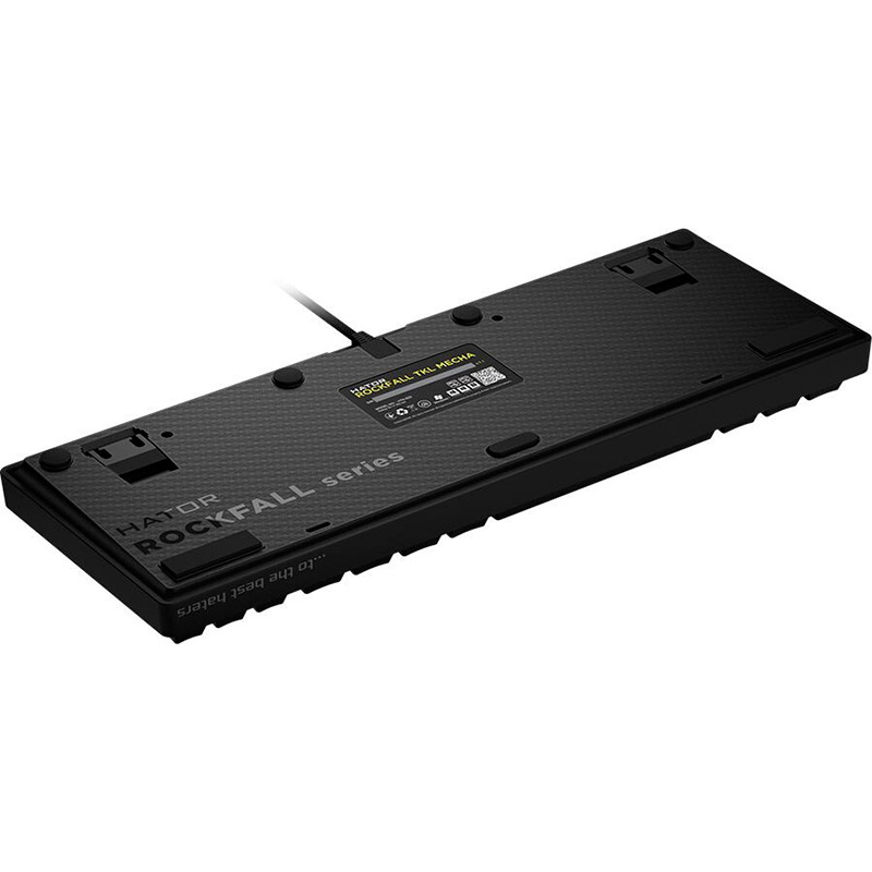 Клавіатура HATOR Rockfall TKL Mecha Pink Black (HTK-621) Підключення дротове