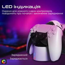 Зарядна станція VERTUX DualDock-PS5 для геймпадів PlayStation 5 Dualsense White (dualdock-ps5.white)