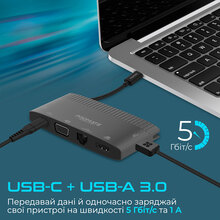 Док-станция PROMATE MediaHub-C6 Black (mediahub-c6.black)