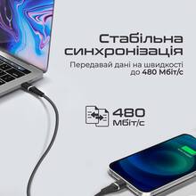 Кабель Promate PowerLine-Ci120 USB-C to Lightning MFi 20W Power Delivery 1.2 м Black (powerline-ci120.black)