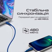Кабель Promate PowerLine-Ci120 USB-C to Lightning MFi 20W Power Delivery 1.2 м Blue (powerline-ci120.blue)