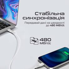 Кабель Promate PowerLine-Ci120 USB-C to Lightning MFi 20W Power Delivery 1.2 м White (powerline-ci120.white)
