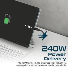 Кабель PROMATE USB-C-USB-C 2 м (powerbolt240-2m.black)