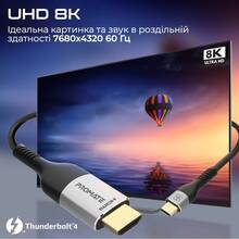 Кабель PROMATE USB Type-C - HDMI 1,8 м (mediacord-8k.grey)