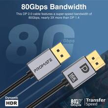 Кабель PROMATE DisplayPort 2.0 2 м (dplink-16k.black)