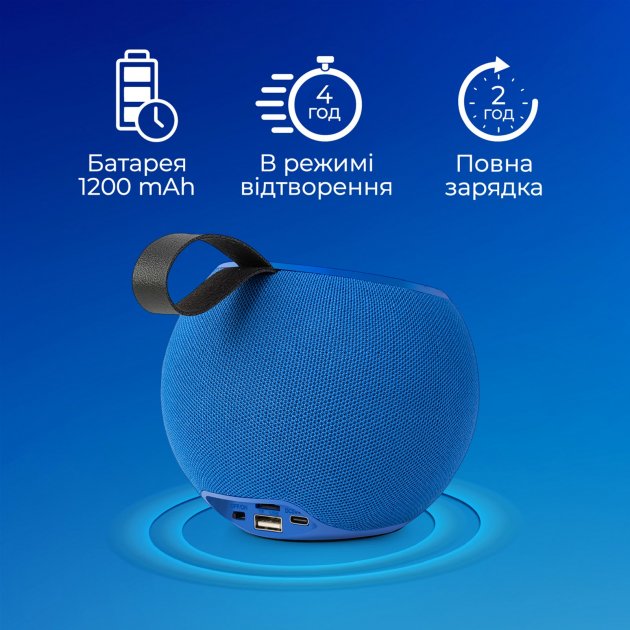 Портативная акустика PROMATE Juggler Blue (juggler.blue) Мощность 5