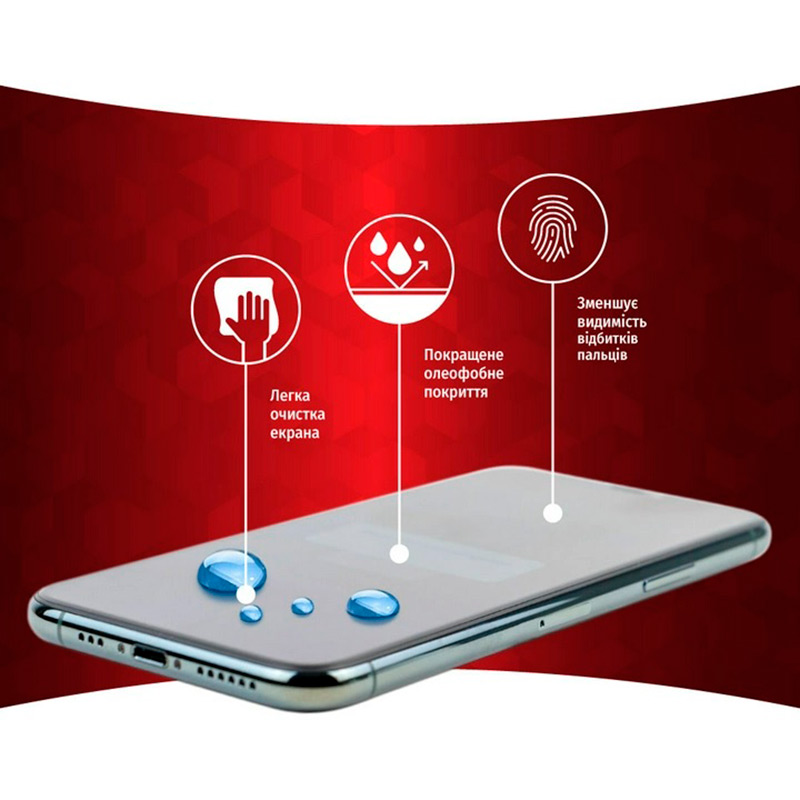 Захисне скло INTALEO Full Glue для Samsung S23 Plus Black (1283126559716) Олеофобне покриття True