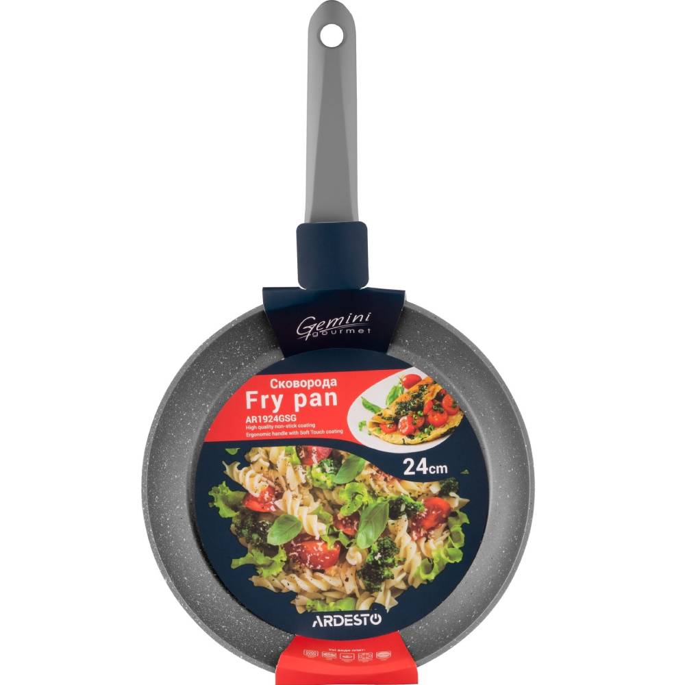 Сковорода ARDESTO Gemini Gourmet Vasto 24 см Grey (AR1924GSG) Висота борту 4.7