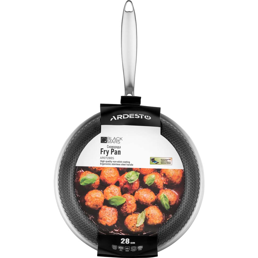 Сковорода ARDESTO Black Mars Avior 28 см Grey (AR0728BS) Диаметр 28