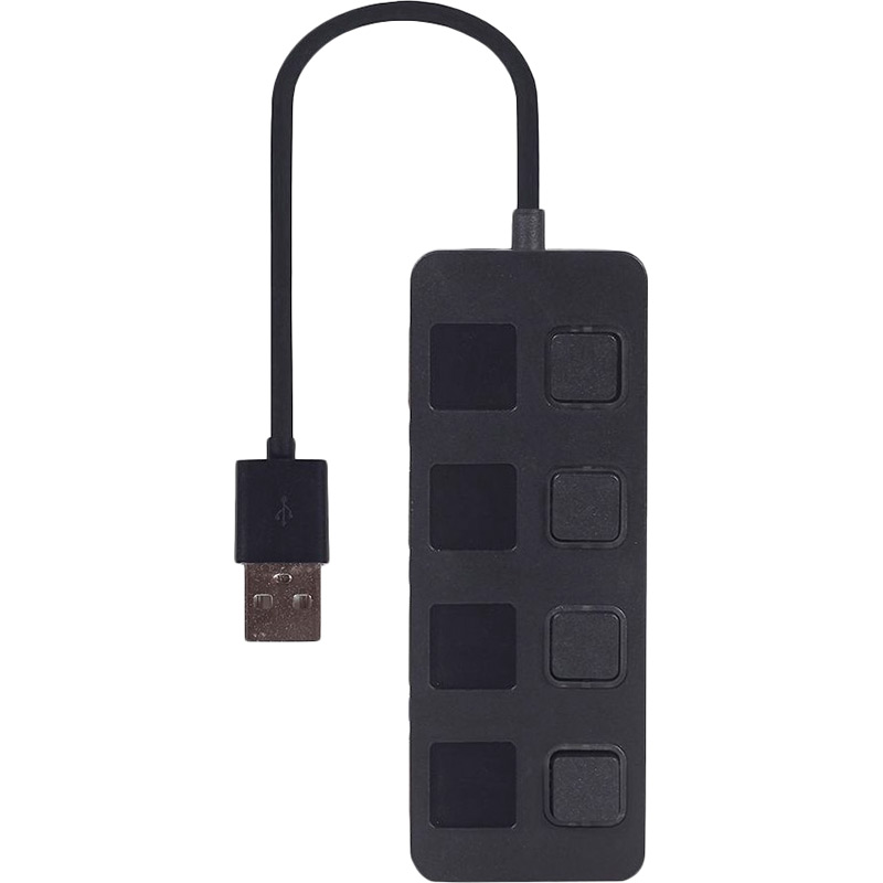 USB-хаб GEMBIRD 4 порта Black (UHB-U2P4-05) Интерфейс подключения USB Type-A